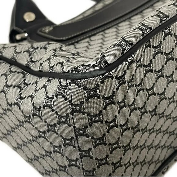 CELINE Macadam pattern, Boogie Bag -Light gray Black Jacquard Leather 516-081125 - Picture 5 of 8